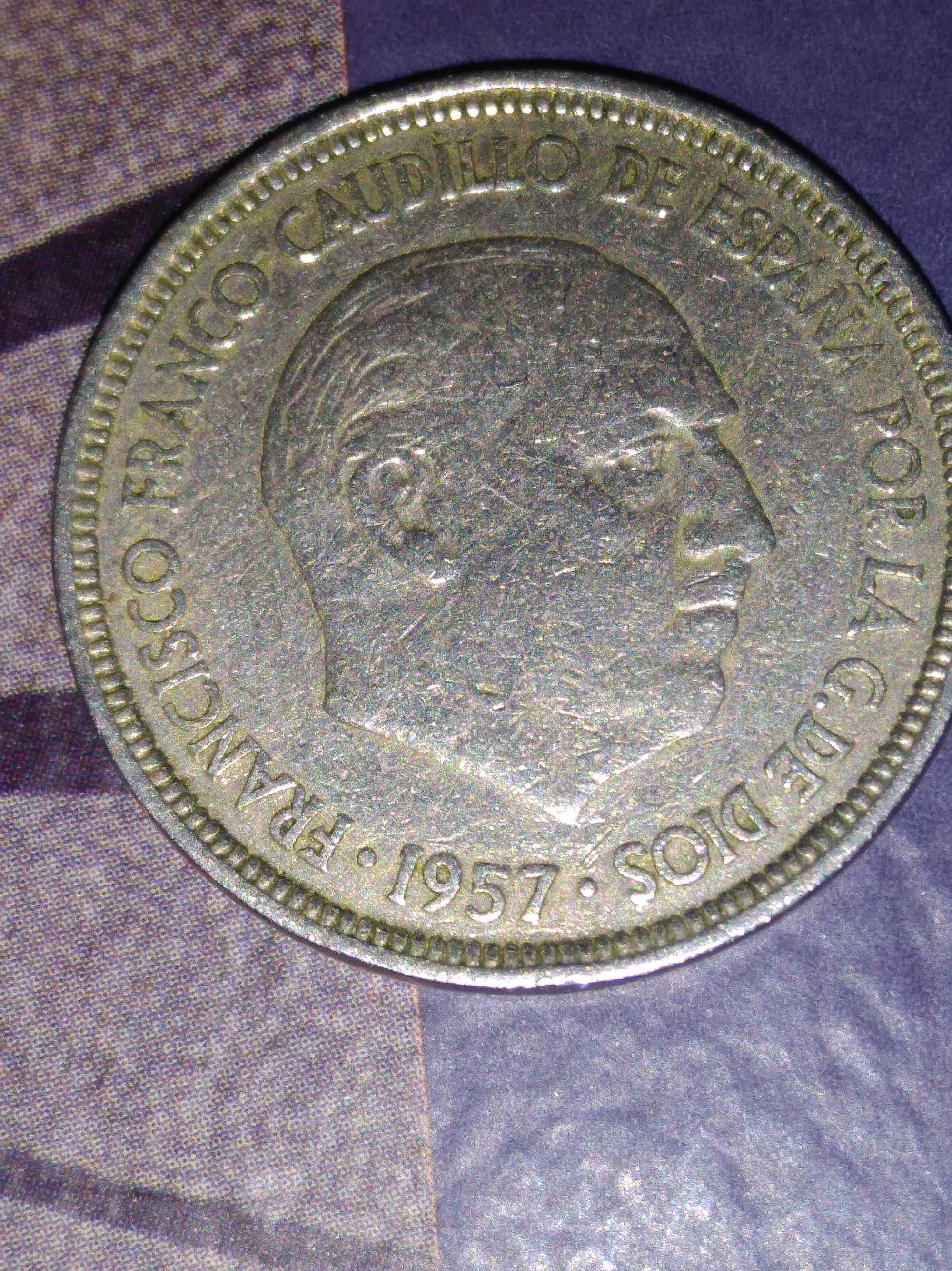 Moeda de 5 pesetas rara 1957