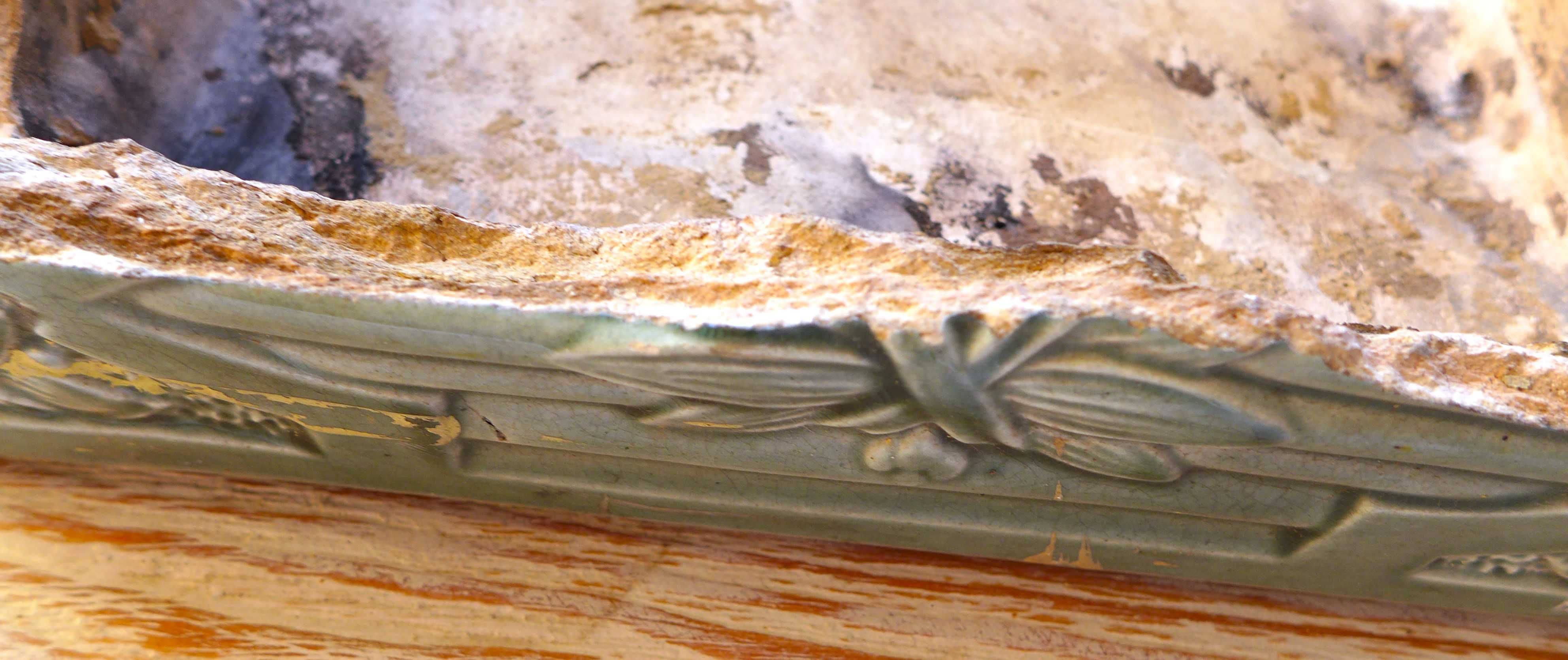 Fragment kafel piecowy kafelek Jugendstil Art Deco Art Nouveau 1900r.