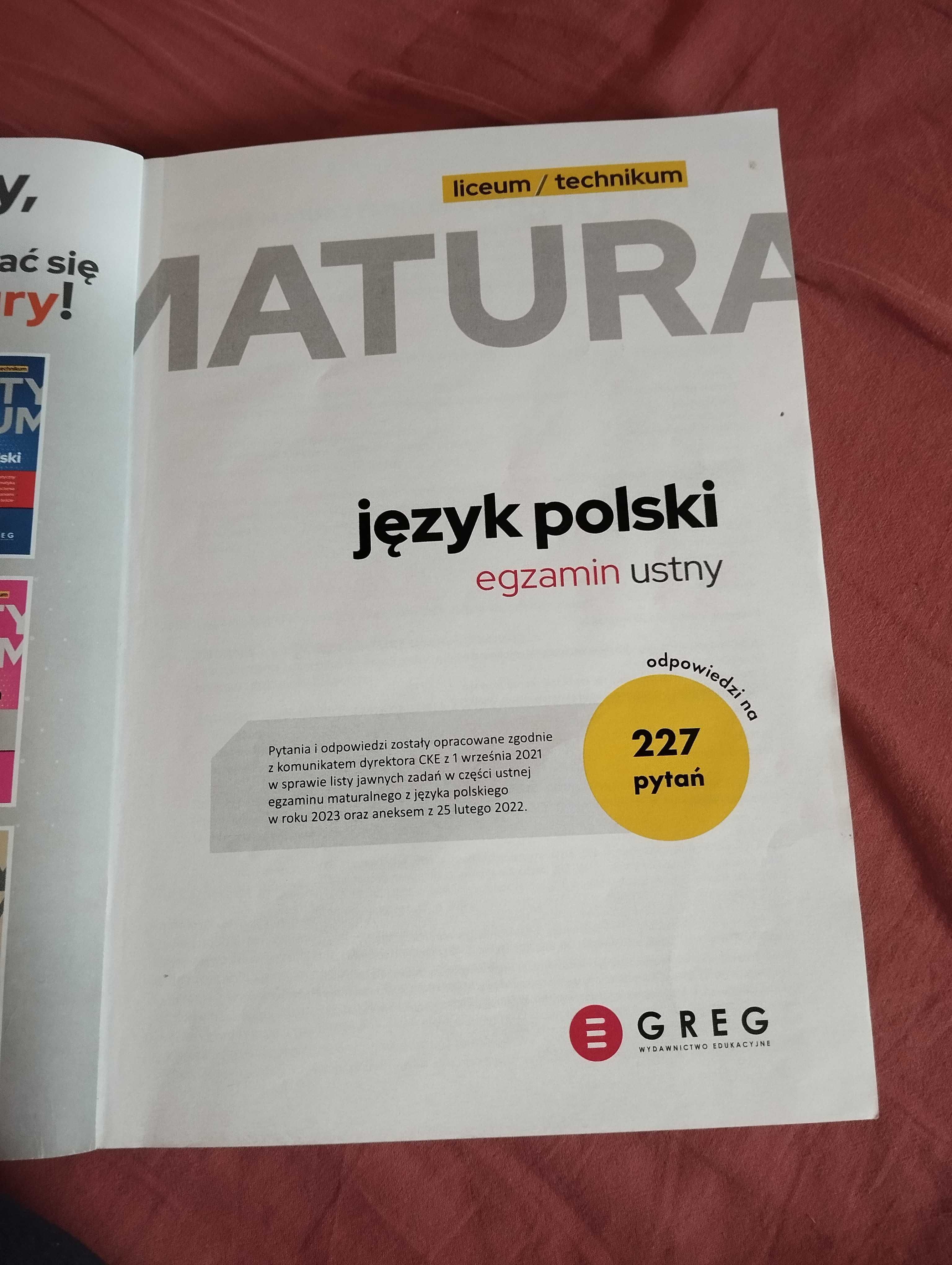 Matura język polski egzamin ustny