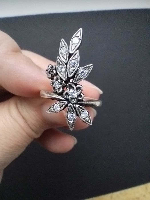 Срібна каблучка, розмір 19,5-20