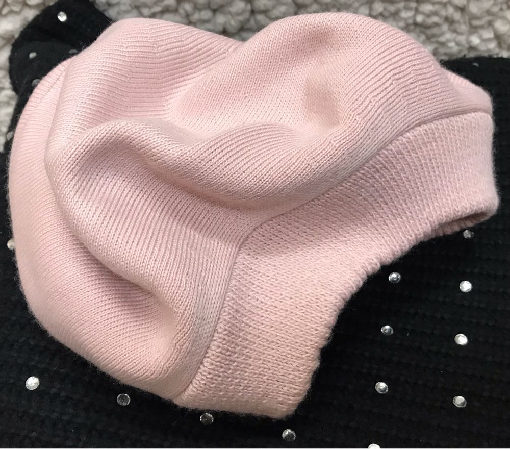 Beret rózowy damski