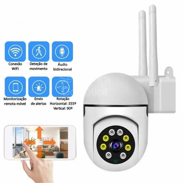 Câmara Rotativa ‼️ S/ fios ‼️ WiFi ‼️ Full HD ‼️ Visão Noturna a Cores