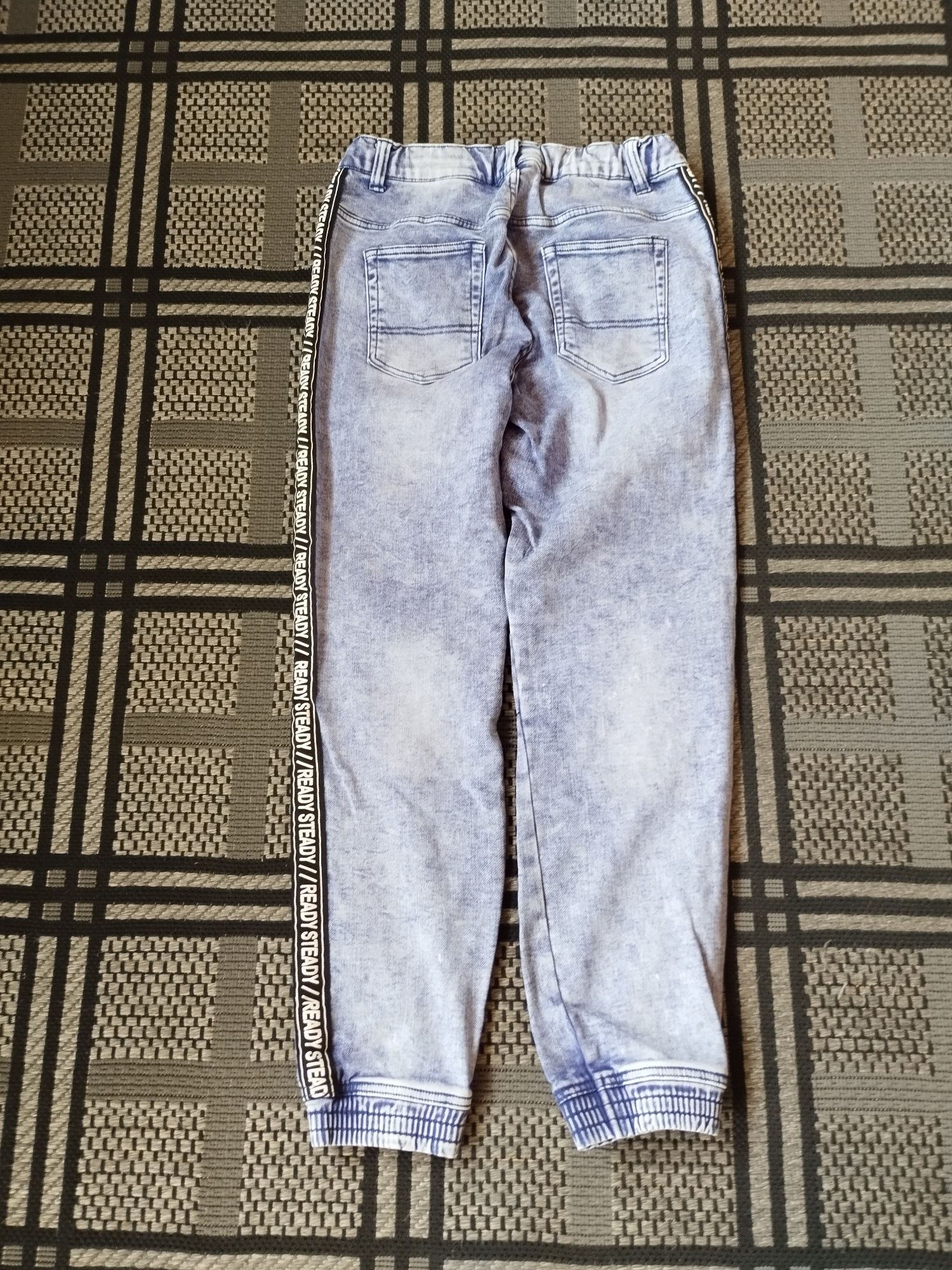 Spodnie joggery jeansowe 164