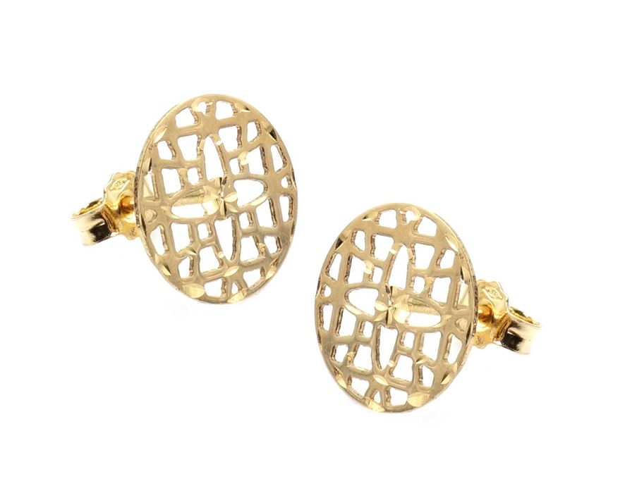 Złote kolczyki próby 585 okrągłe -K/158