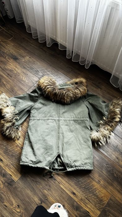 Efektowna parka obszycie z jenota