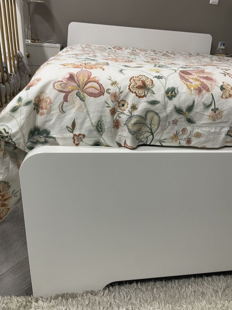 Estrutura cama branco com estrado 140x200 - Askvoll ikea
