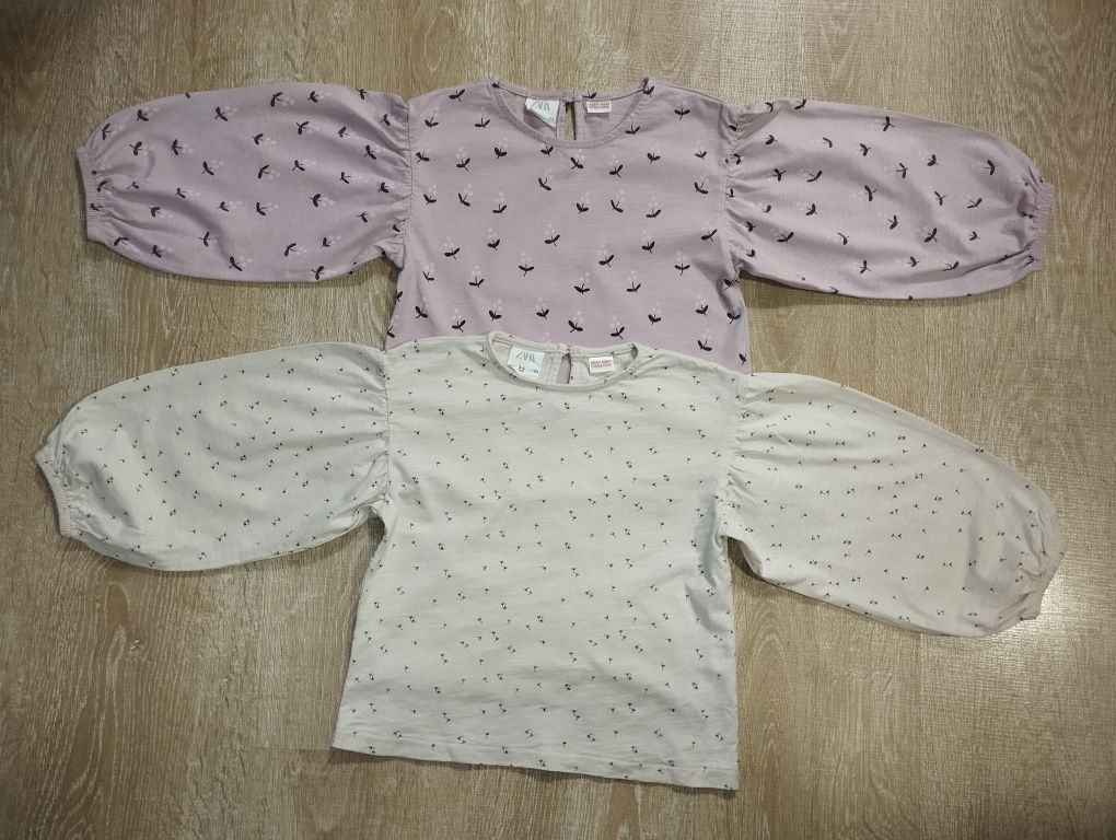 Легенькі блузки, футболки Zara для дівчинки 3-4 років, 98-104 р