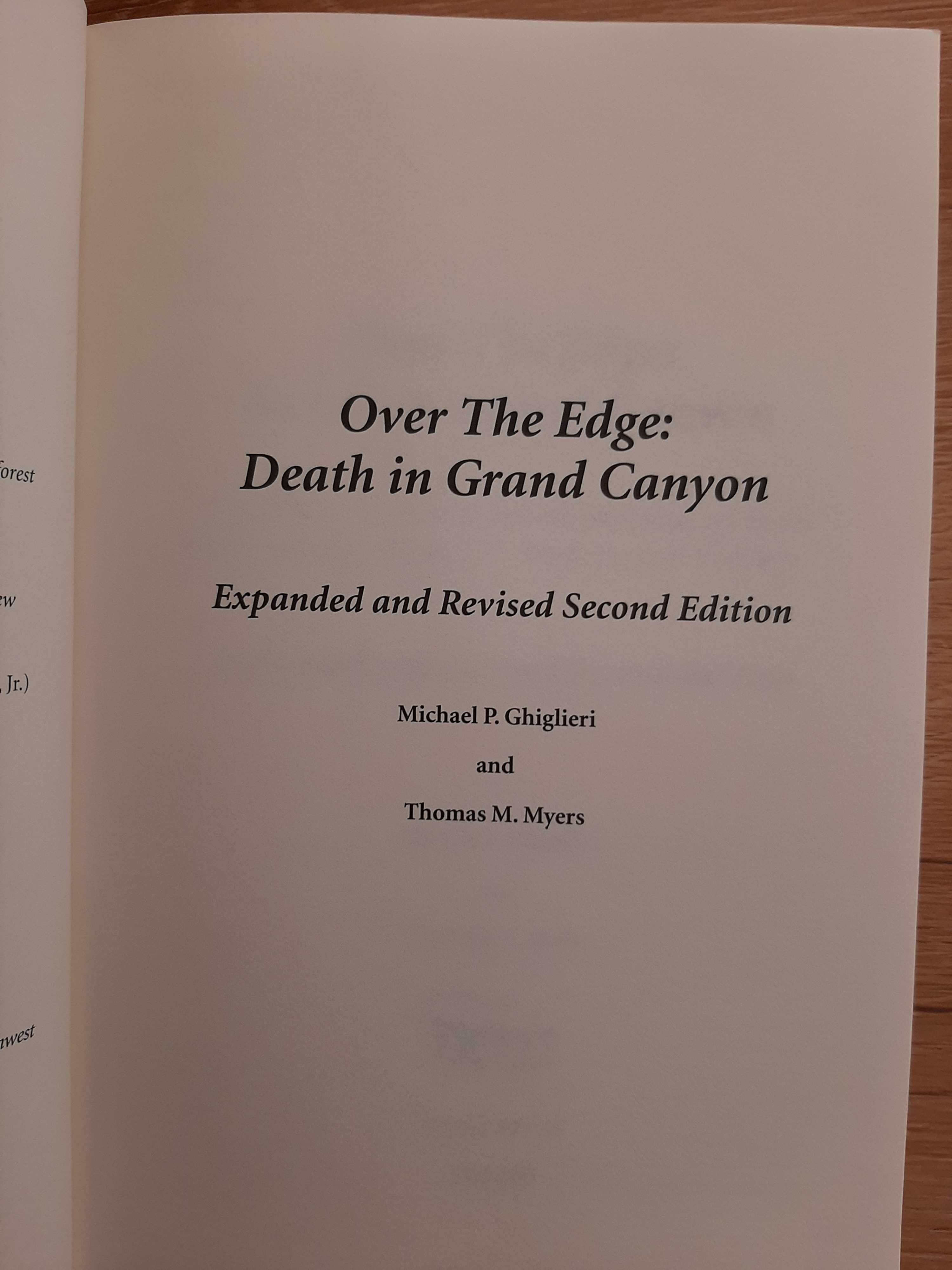 Książka: Over The Edge: Death in Grand Canyon