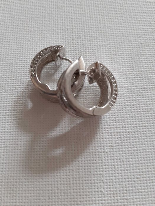 Brincos vintage prata maciça e zircónias ESPRIT