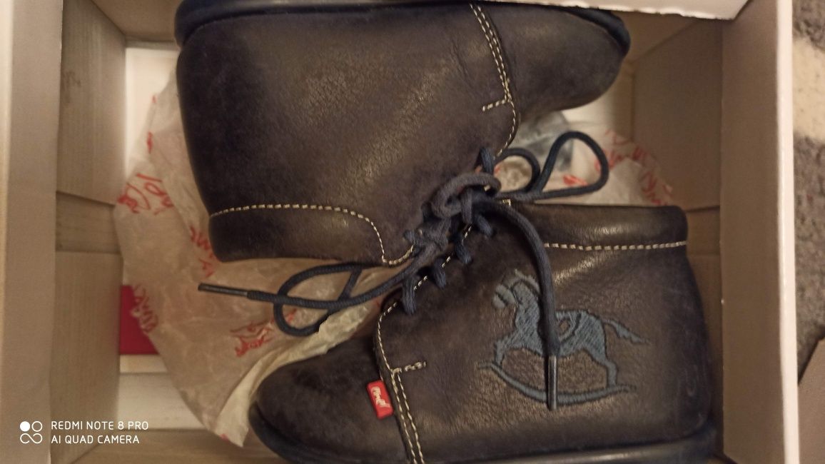 STAN IDEALNY Buty EMEL do nauki chodzenia r. 19 wiosenne trzewiki