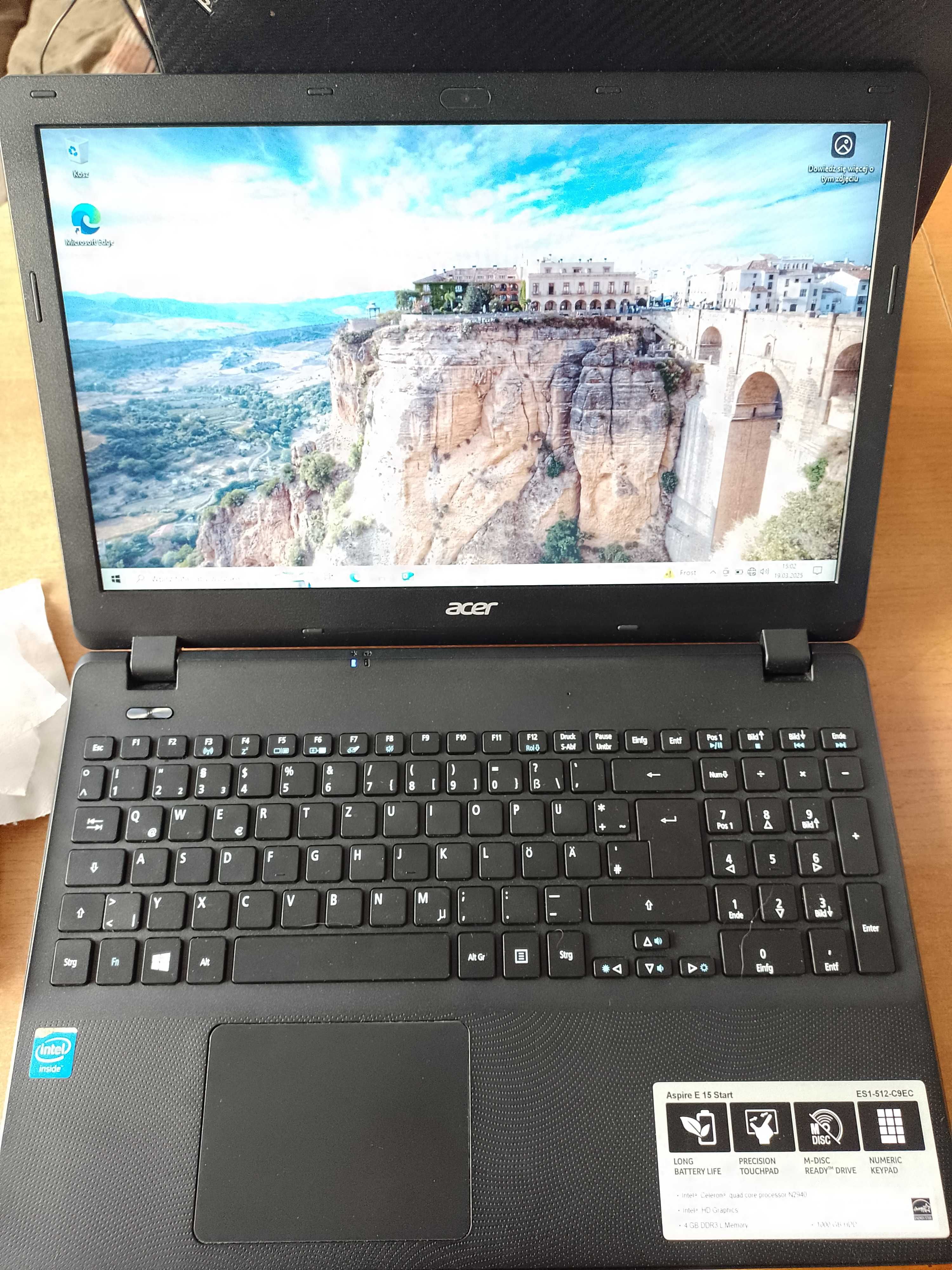 Acer Aspire E15 start uszkodzony na odzysk