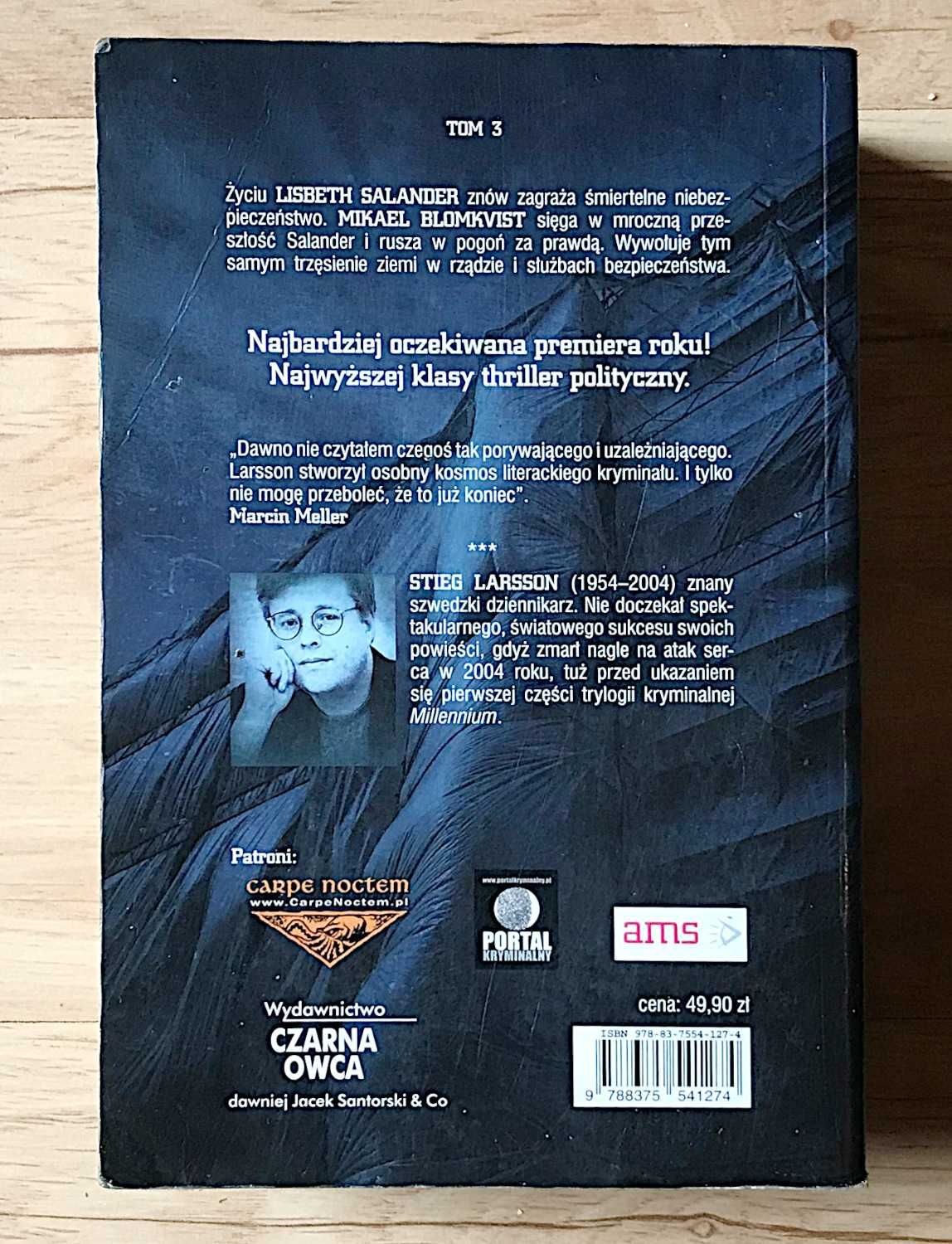 Kryminał Stieg Larsson Zamek z piasku który runął Millenium +