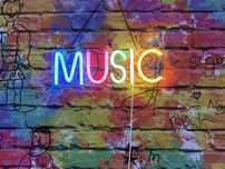 Neon kolorowy MUSIC 30x10 cm