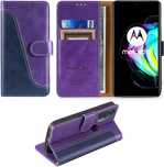 etui do motorola edge 2021, skórzane, premium z klapką