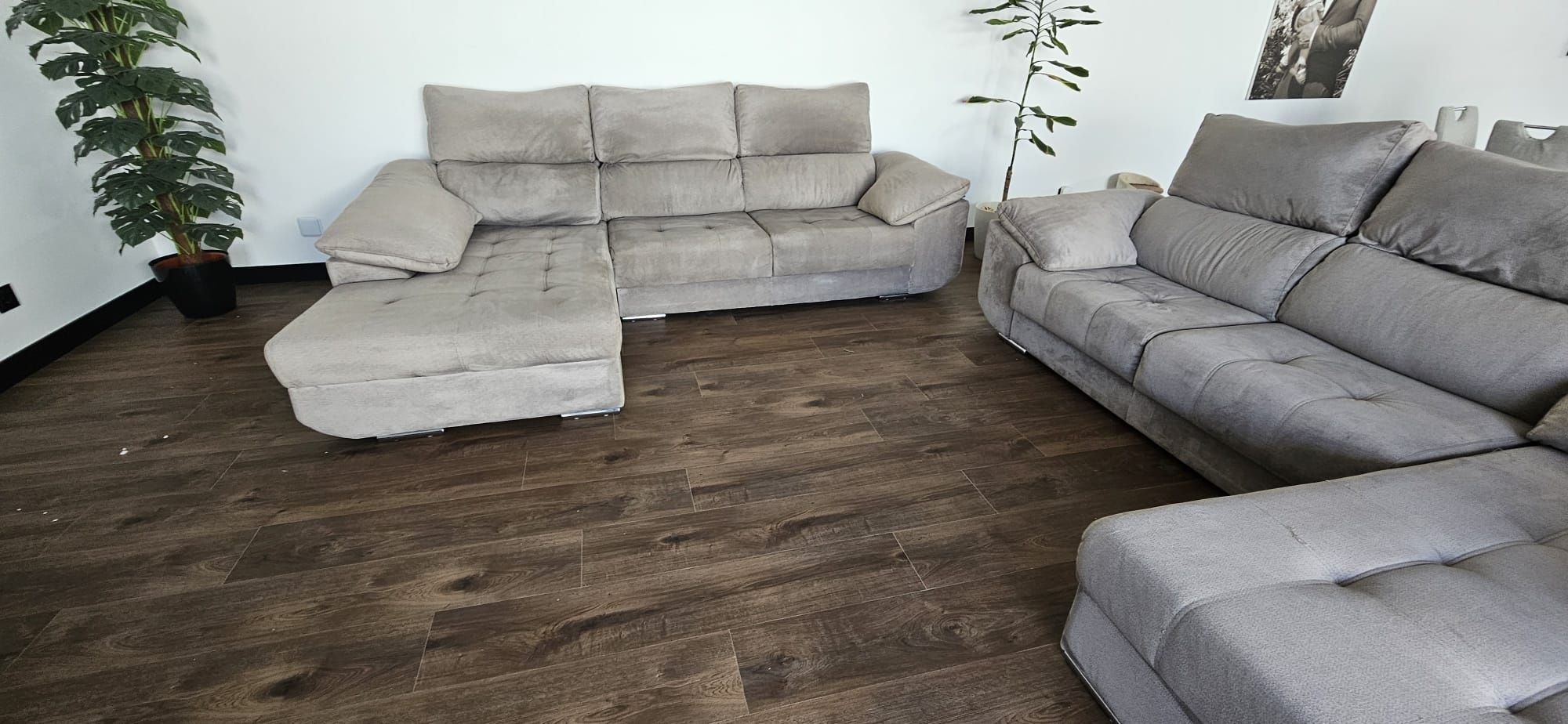 Sofás dois com chaise lounge