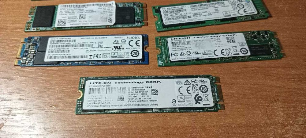 Лот SSD M.2 NVMe 100gb-1tb