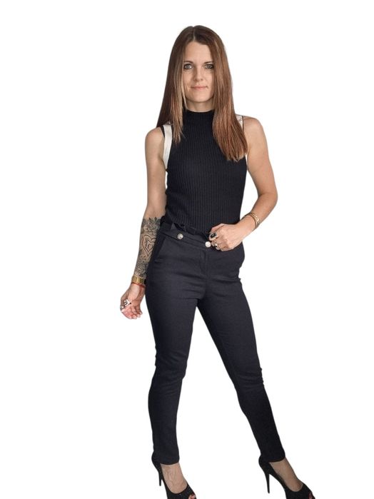 Czarne spodnie freesia rozmiar s 36