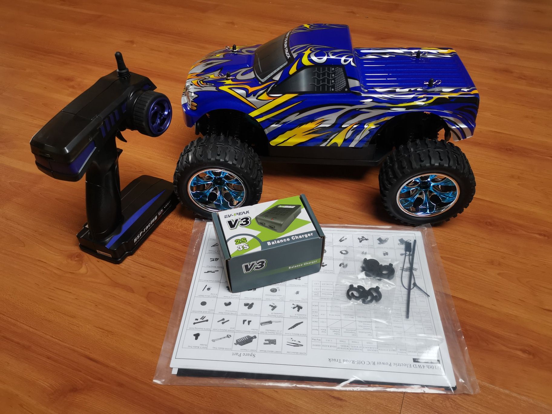 Carro RC telecomandado HSP Monster Truck brushless ou brushed Lipo