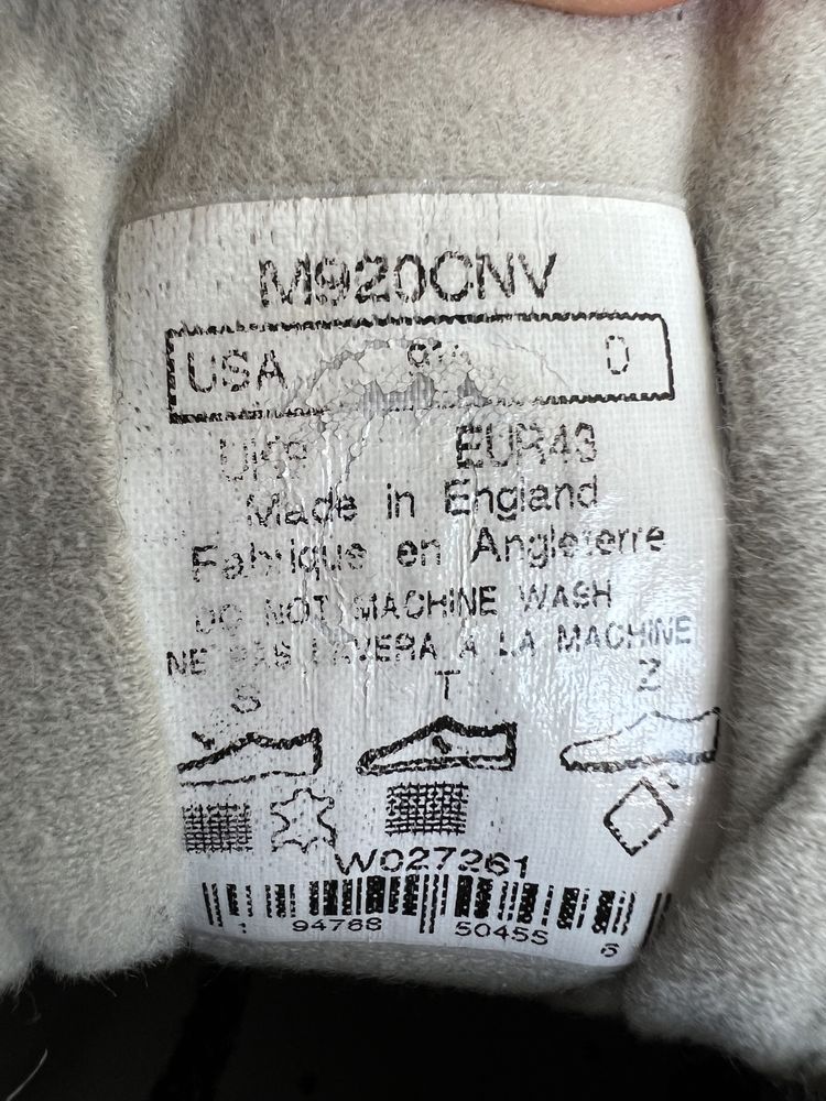 Оригінальні кросівки  New Balance 920 made In England 43р.27.5см.