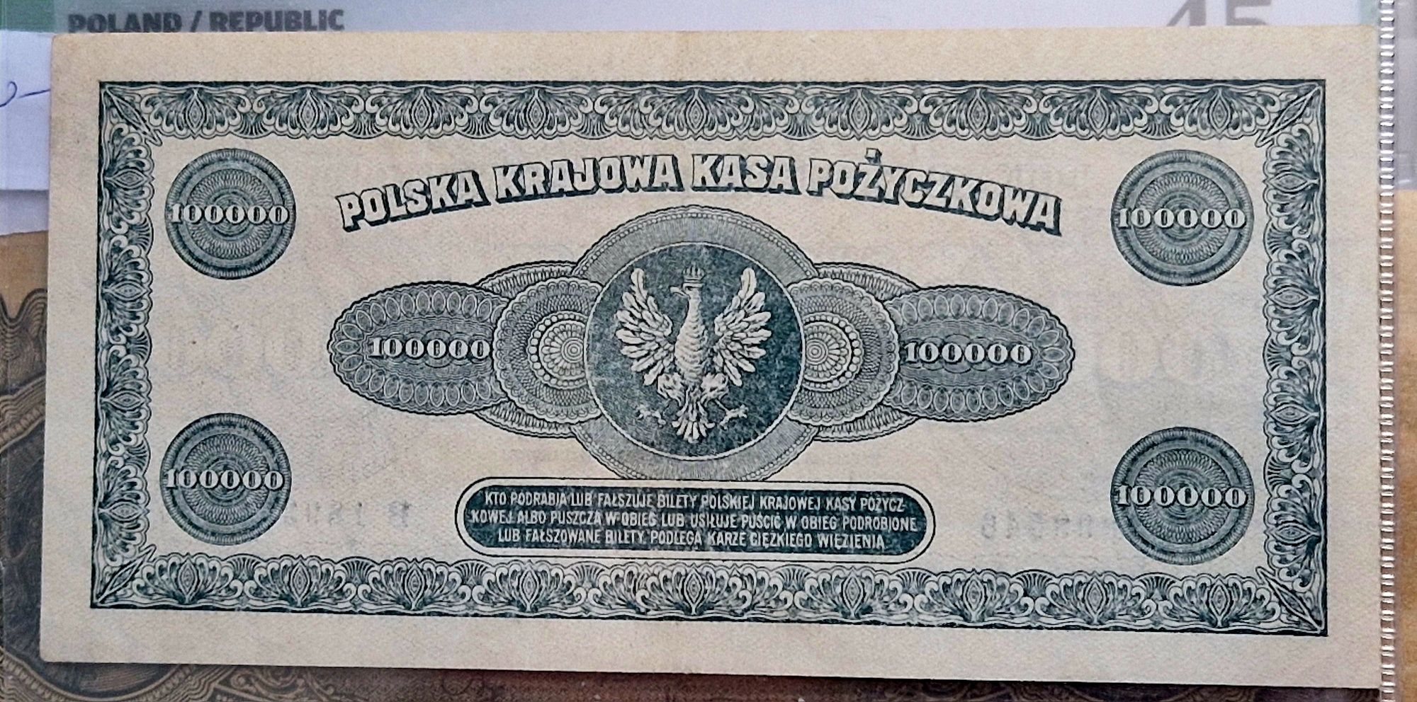 100000 Marek Polskich 1923 rok.