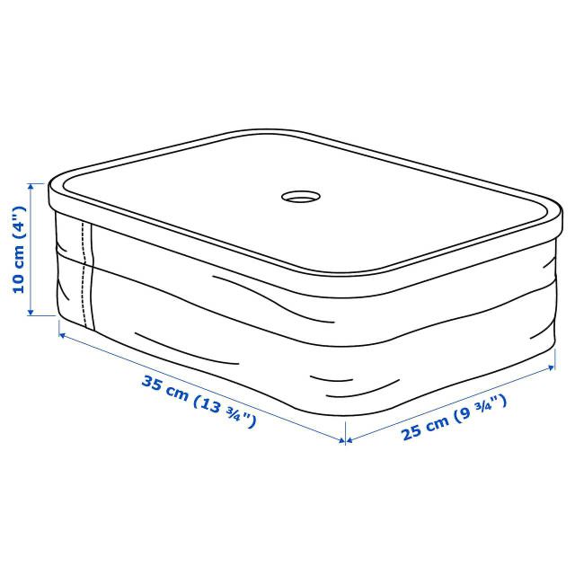 RABBLA IKEA pudełko z przegrodami 35cm