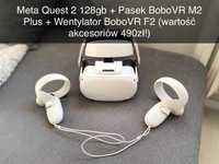 Meta Quest 2 128gb + Pasek BoboVR M2 Plus + Wentylator BoboVR F2