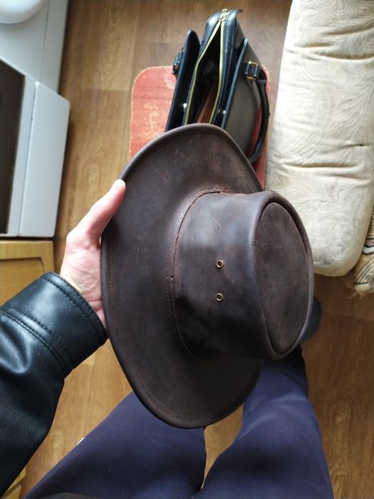 Шляпа ковбойська шкіряна Army Tex, шкіра буйвола 56CM