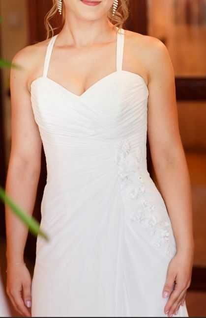 Sukienka ślubna wiązana z trenem (160 cm)