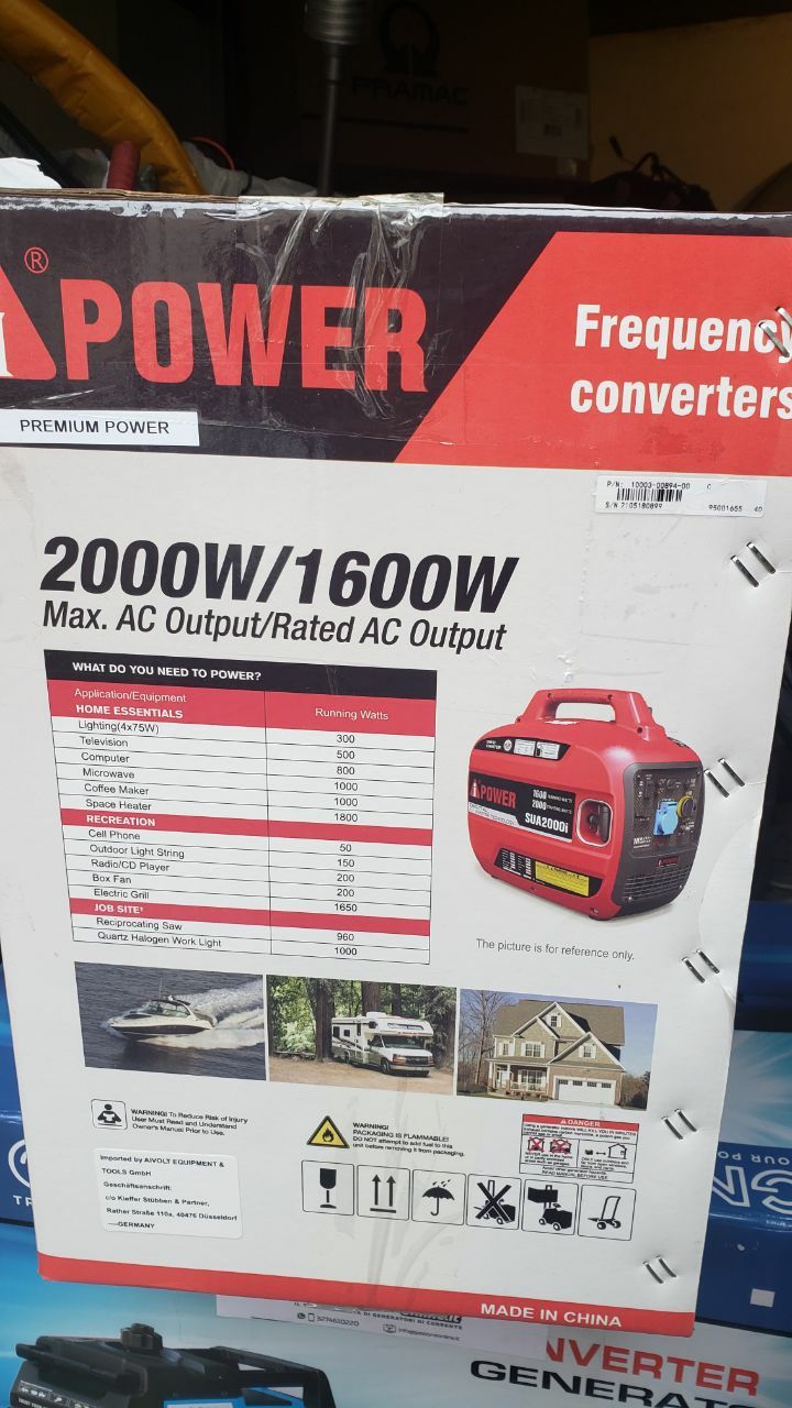 Генератор інверторний iPower SUA 2000i новий в упаковці з Італії.