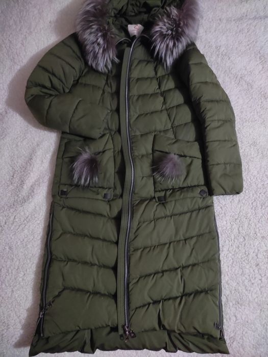 Пальто пуховик жіночий довгий