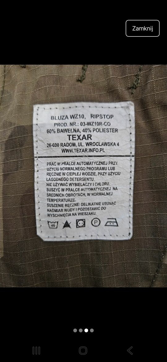 Góra od munduru wzór wz10 zimowy + gratis flagi