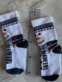 Носочки снеговики зимние для малышей