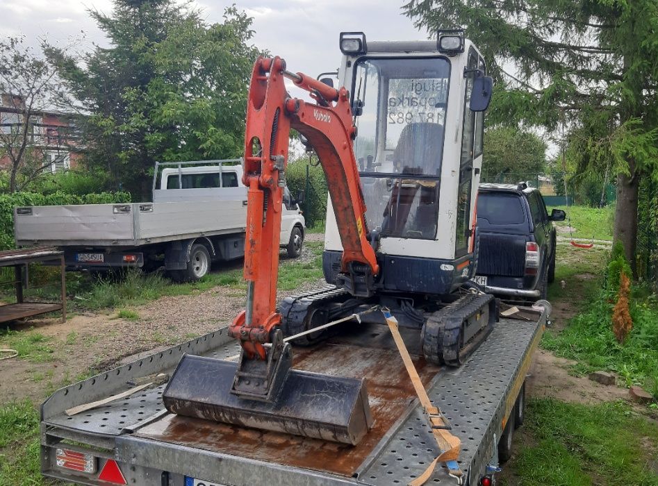 Usługi koparką minikoparka 1,9t wywrotka 3,5t transport Trójmiast+20km