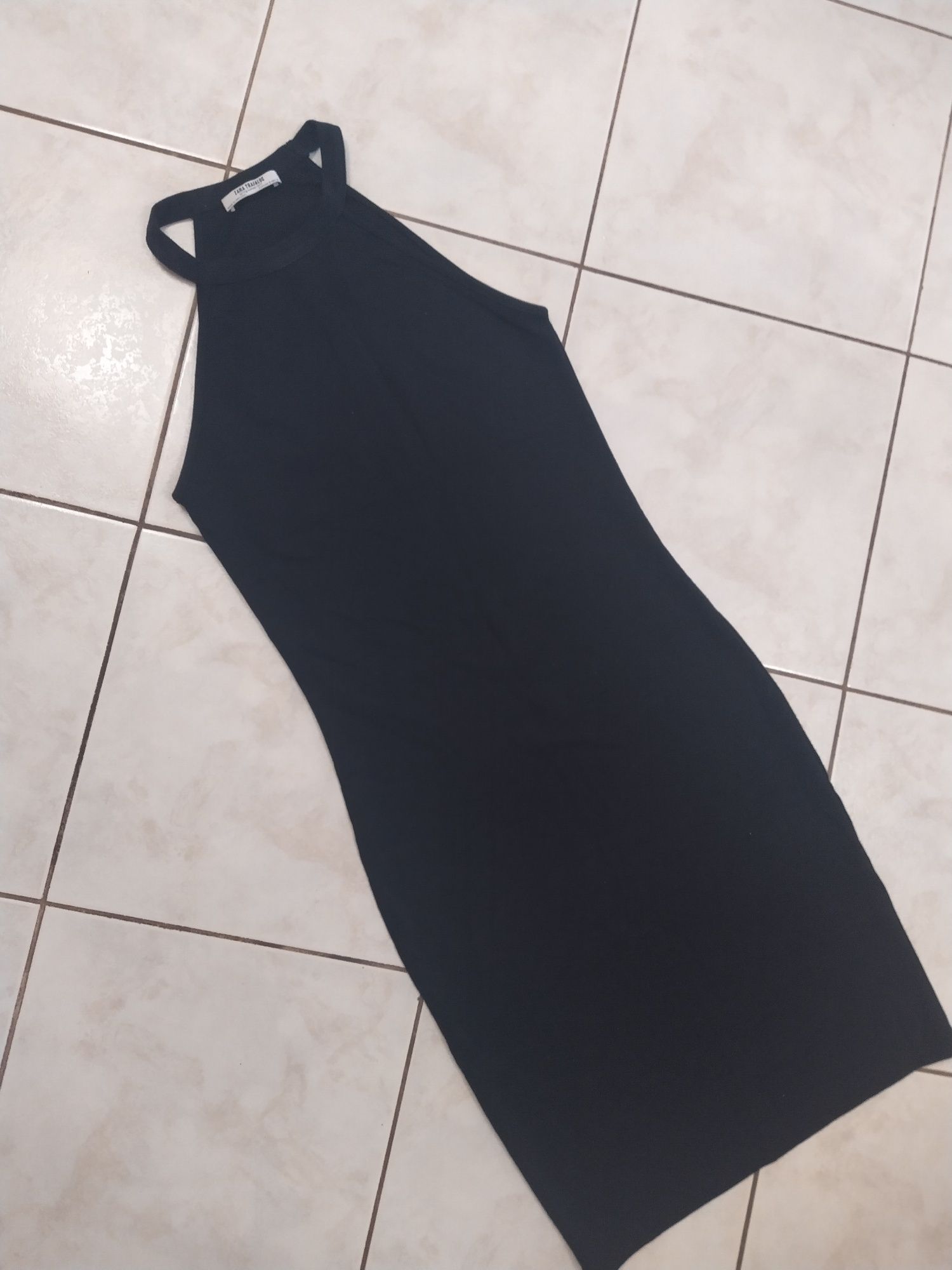 Платье чёрное коктейльное сарафан ZARA TRAFALUC