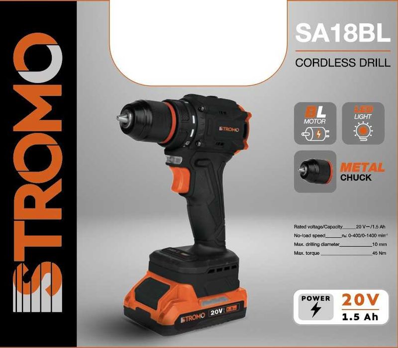 Акція! Шуруповерт Stromo SA18BL