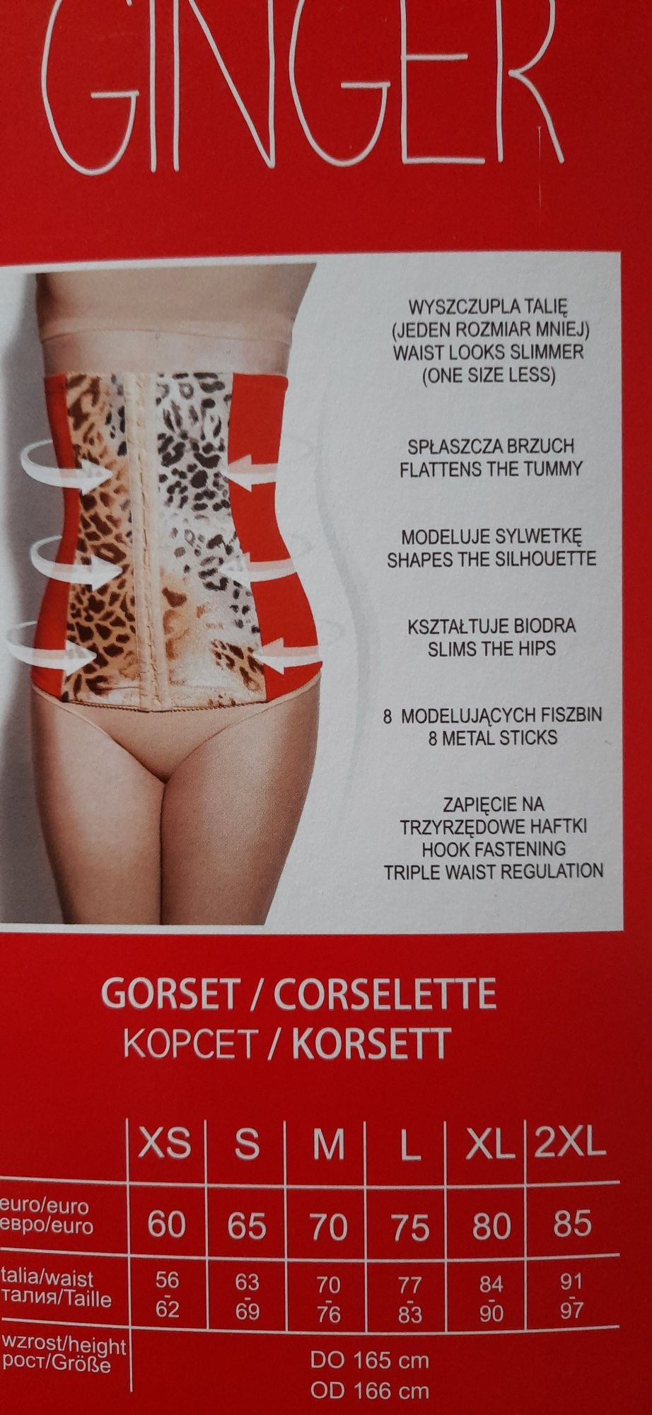 Pas, gorset. Mitex, mocno ściągający. Do 165 cm wzrostu.
