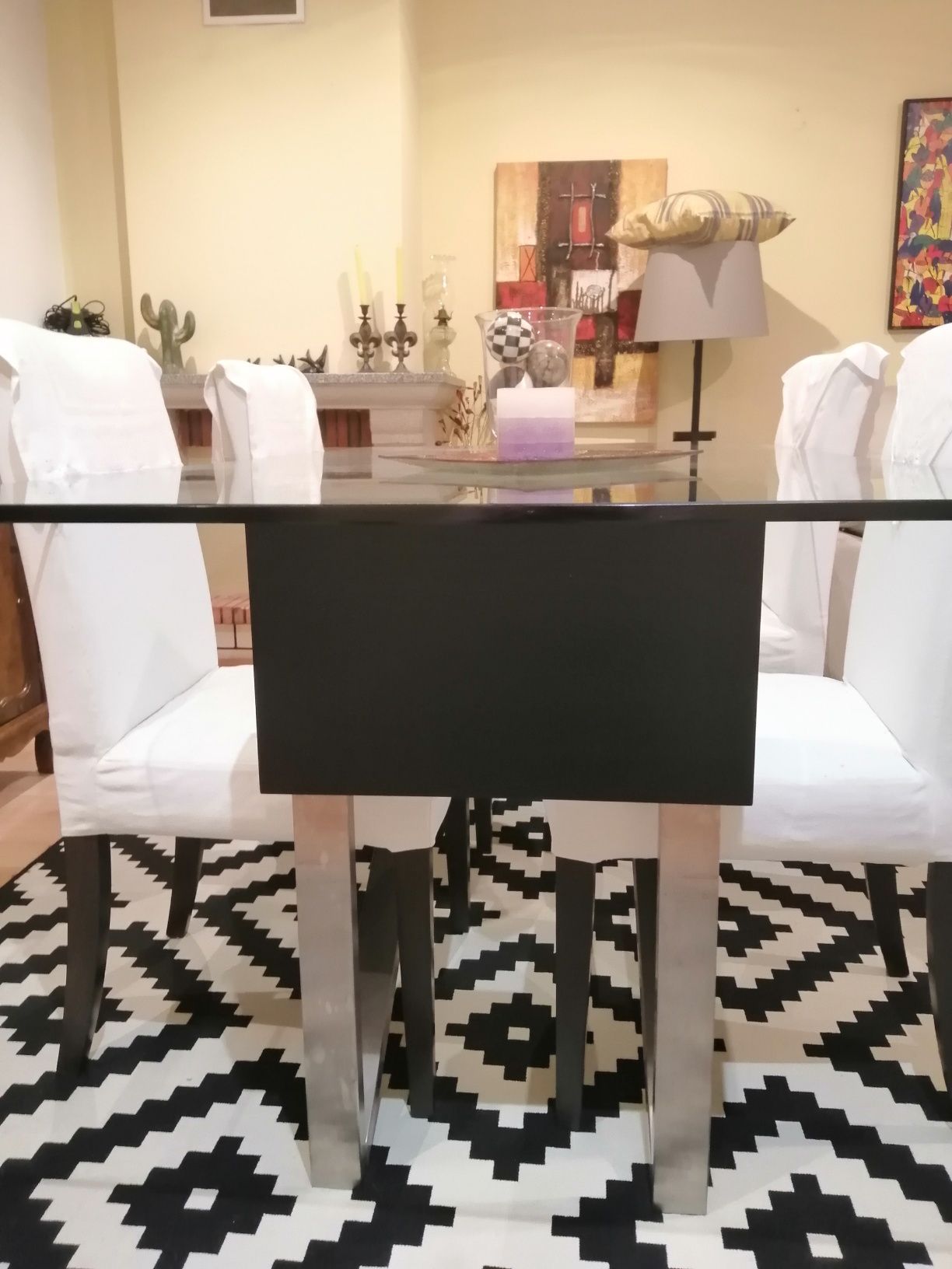 Mesa de sala em vidro