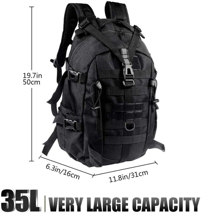 Prof Plecak Taktyczny Wojskowy Survival Czarny 35l 1057