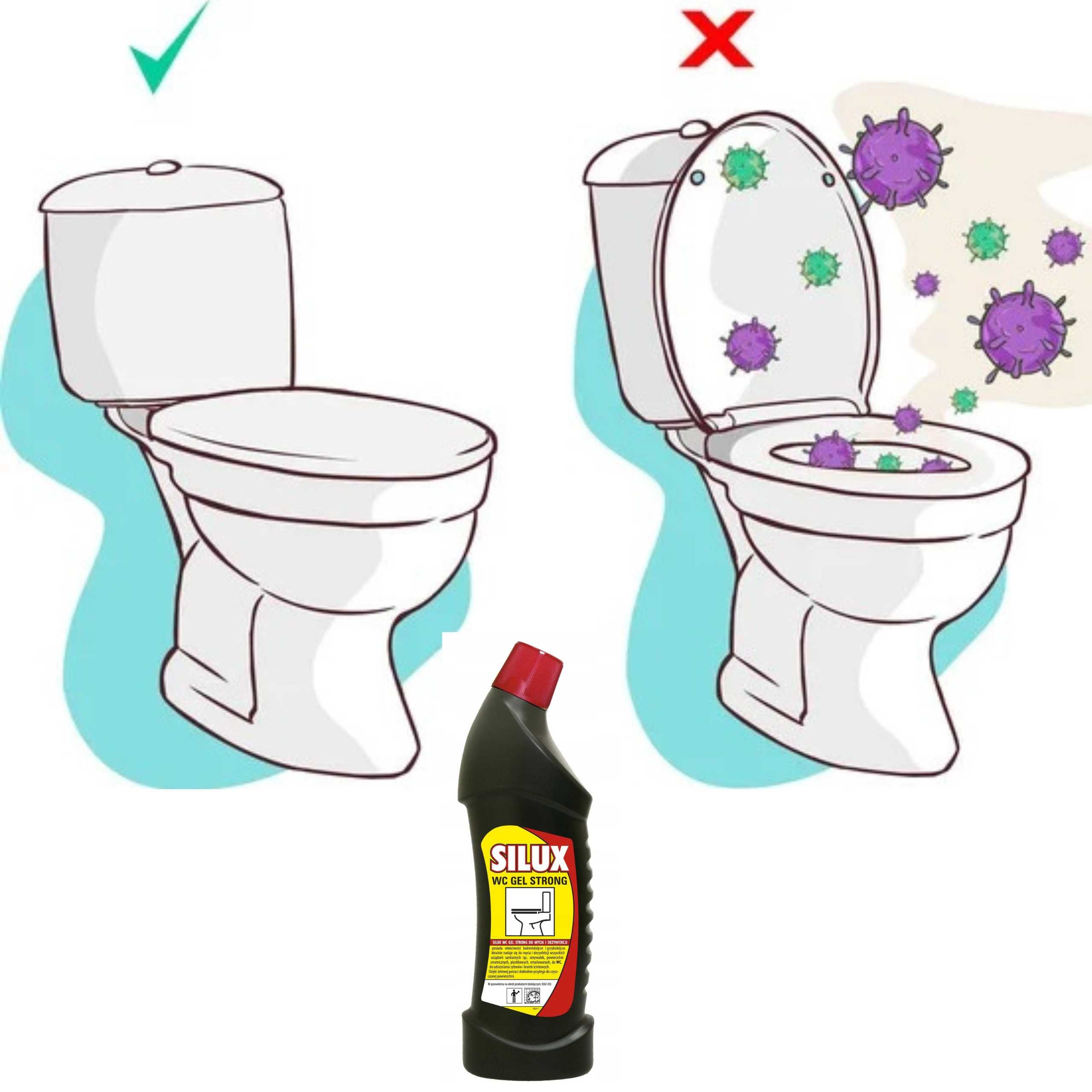 Płyn Żel do WC Mycia Toalety Usuwa Kamień i Rdzę Silux Acid  750 ml