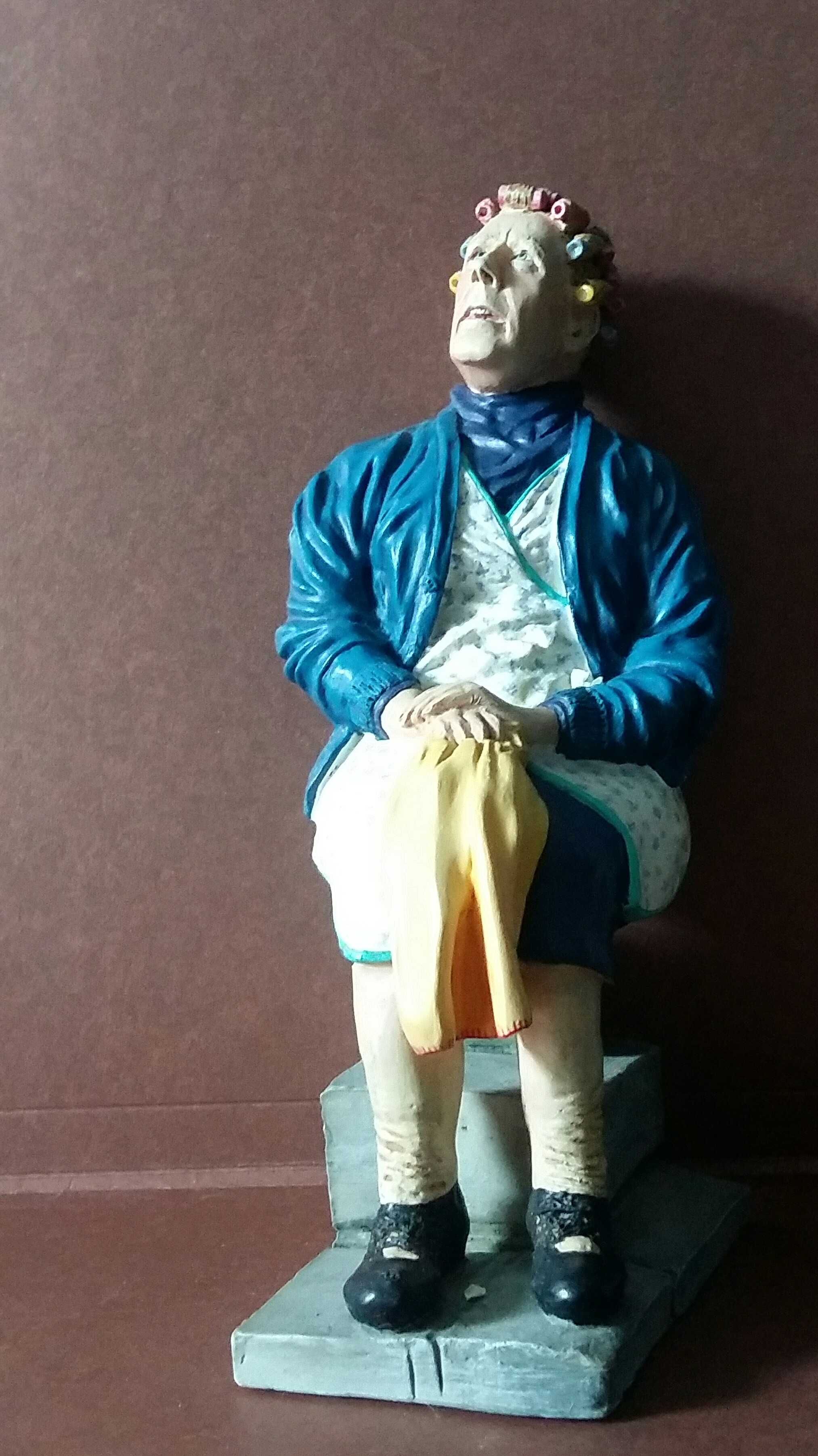 Vintage Retro Rzeźba Kultowa Figura Nora Batty Ceramika