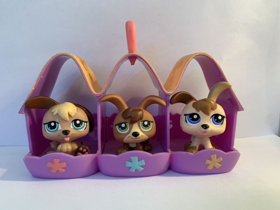 LPS Littlest Pet Shop - figurki pieski z budą