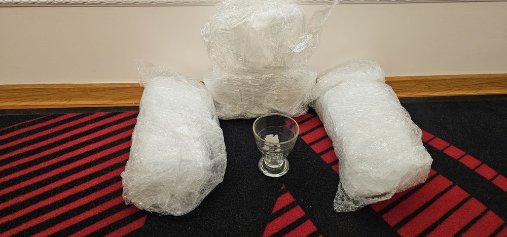 Pucharki pucharek do lodów Slice że złotymi paskami  250ml NOWE 12 szt