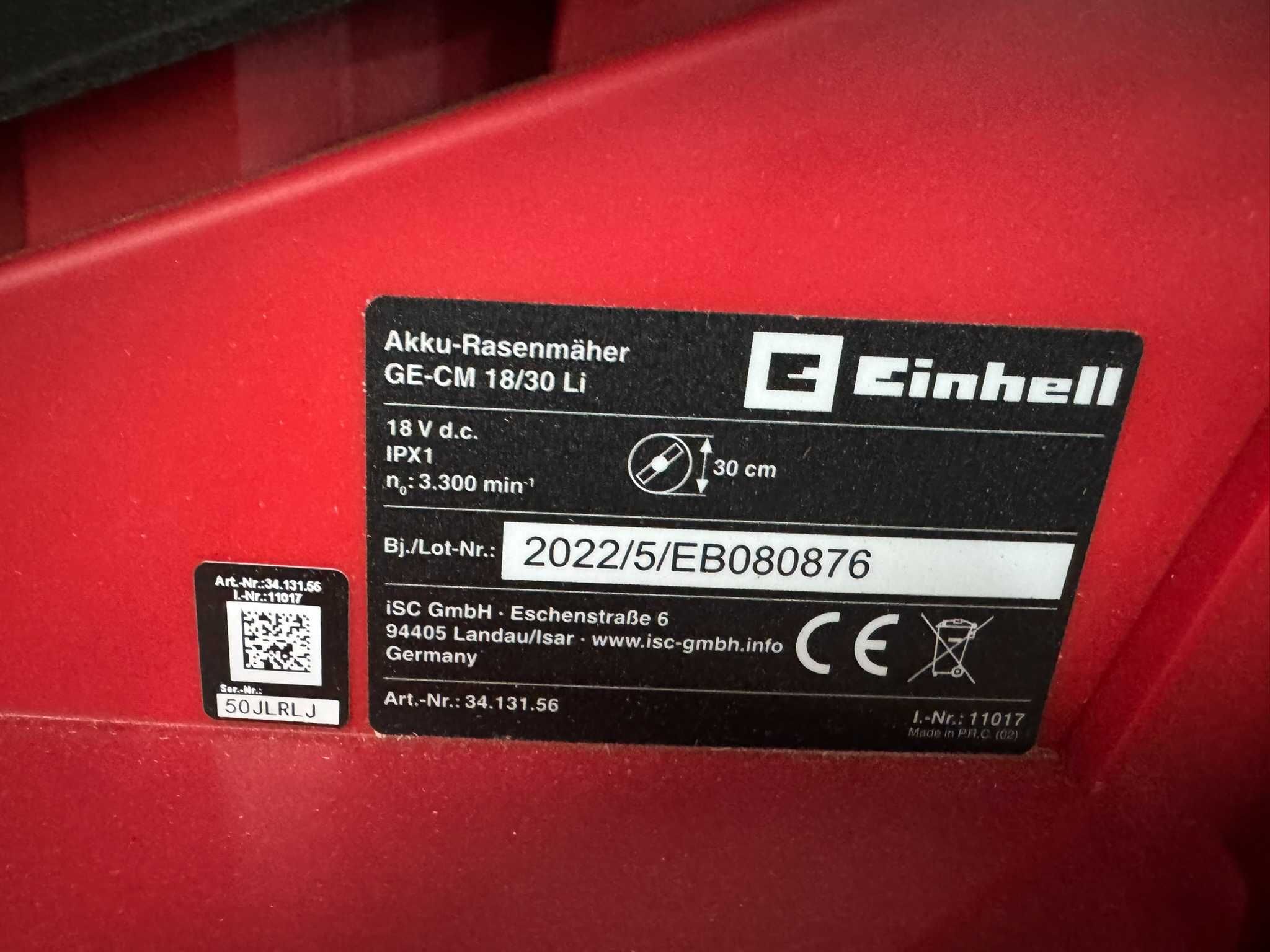 Einhell Akumulatorowa kosiarka GE-CM 18/30 Li solo