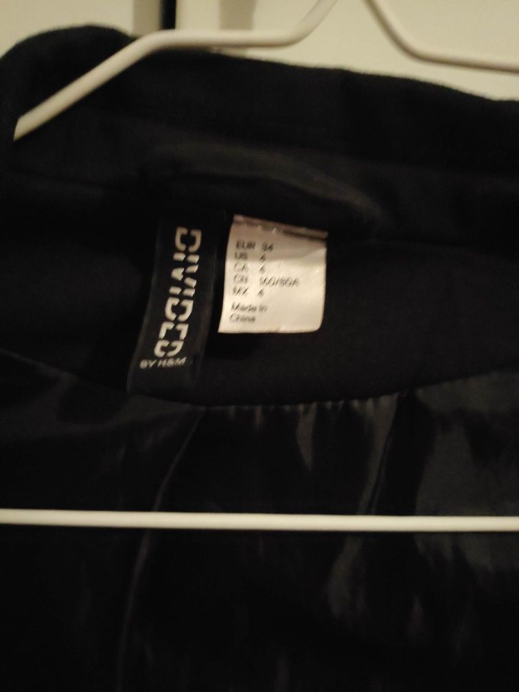 Czarny żakiet marynarka z H&M