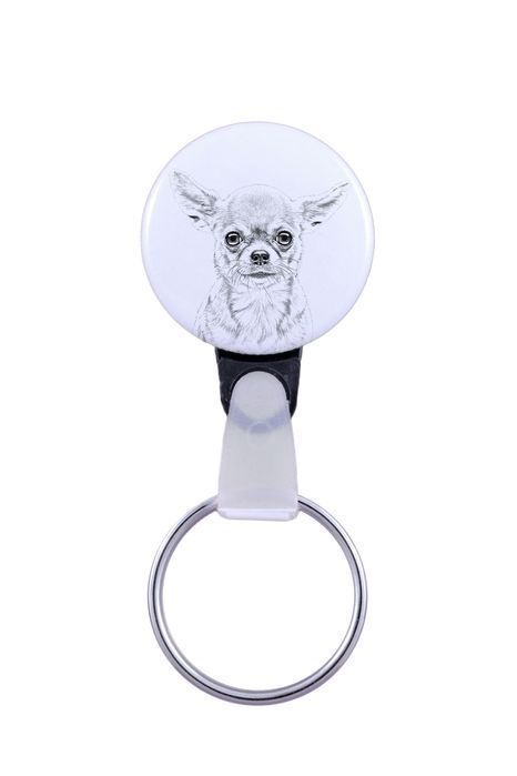 Chihuahua długowłosy brelok z psem mały Art-Dog