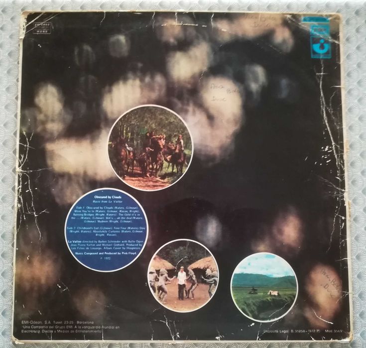 disco vinyl Pink Floyd obscured by clouds