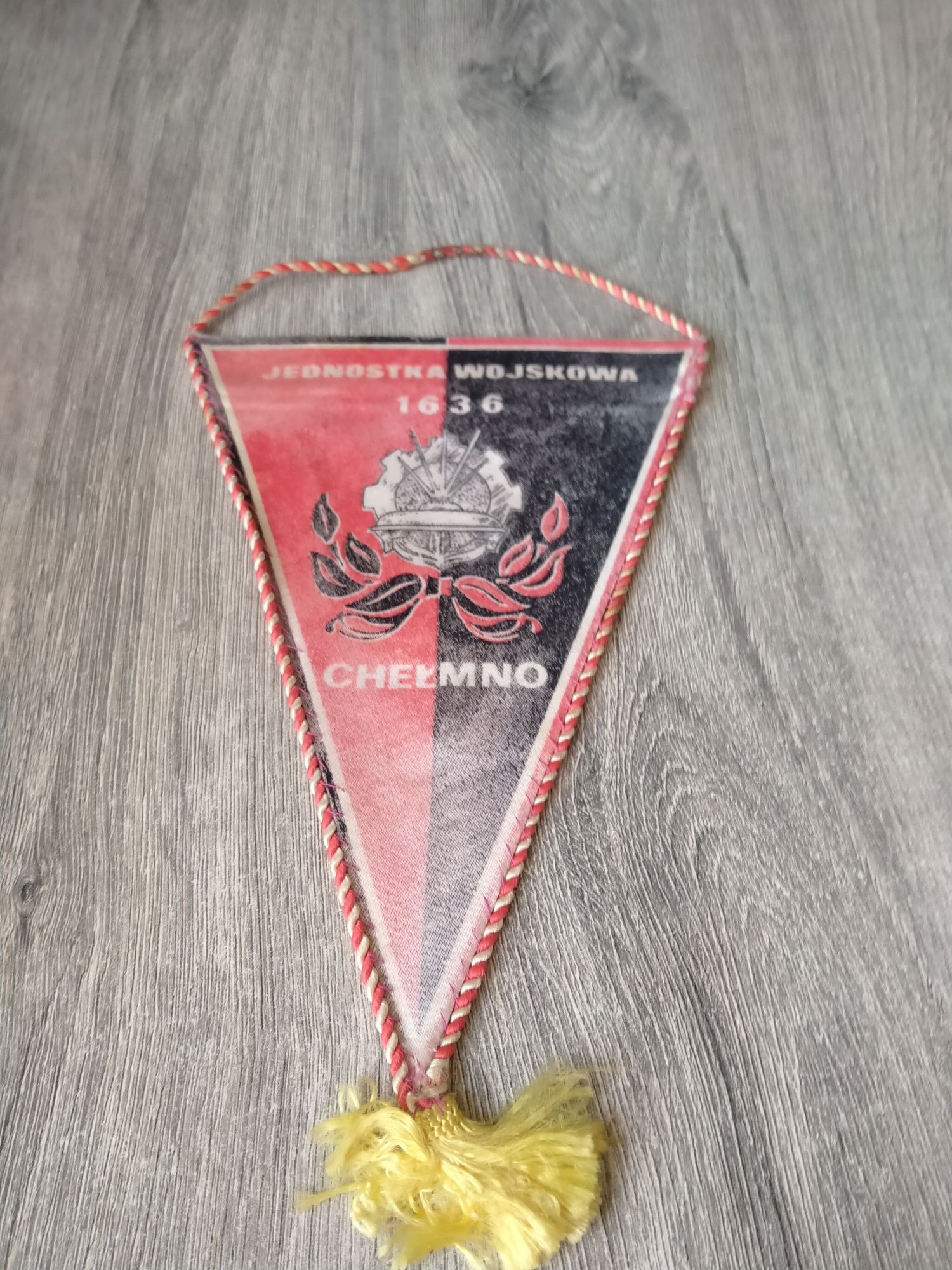 Proporczyk Jednostka wojskowa 1636 Chełmno pamiątki PRL