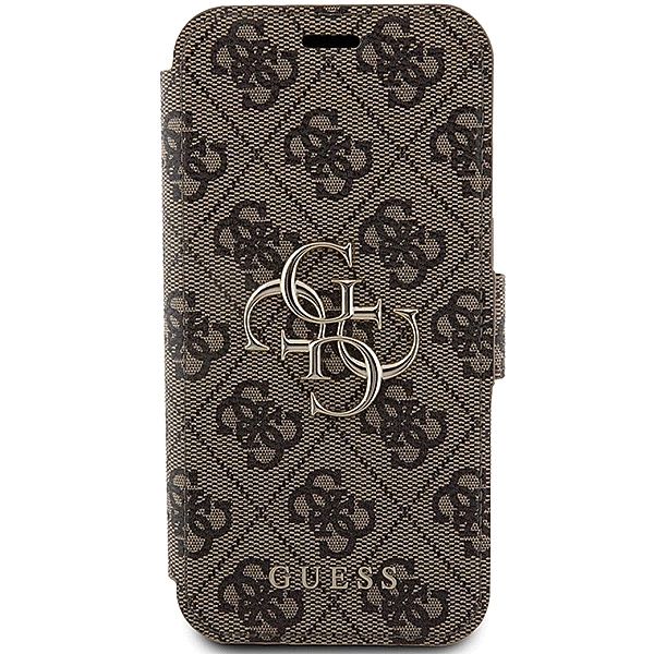 Etui Guess 4G Metal Logo na iPhone 15 Pro Max - brązowe