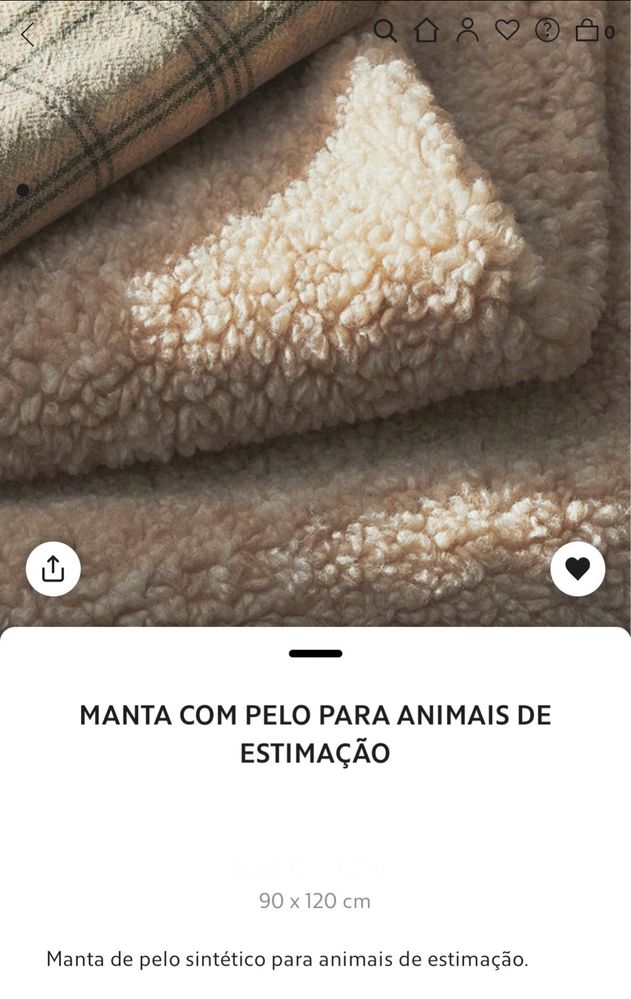 Manta Com Pelo Sintético Para Animais De Estimação Zara Home NOVO