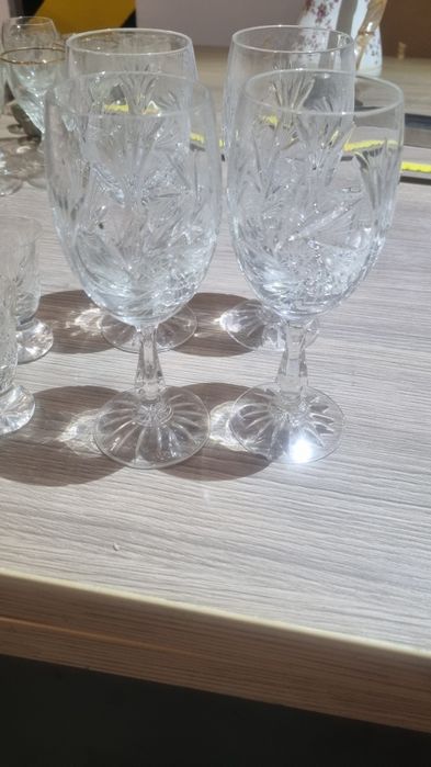 Kieliszki kryształowe do wódki i wina/szampana 8 sztuk